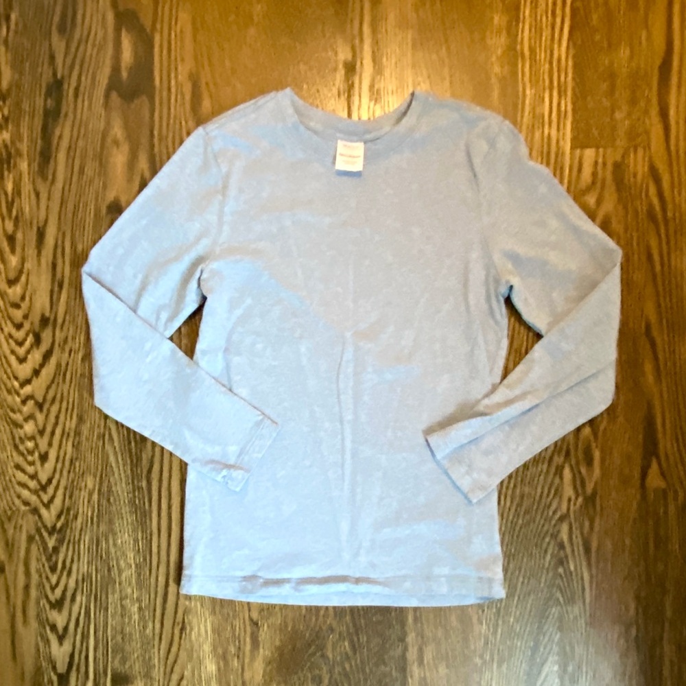 👀 NEW Hanna Andersson Boys Light Blue Long Sleeve Shirt Size 10 / 140 💯 Cotton
